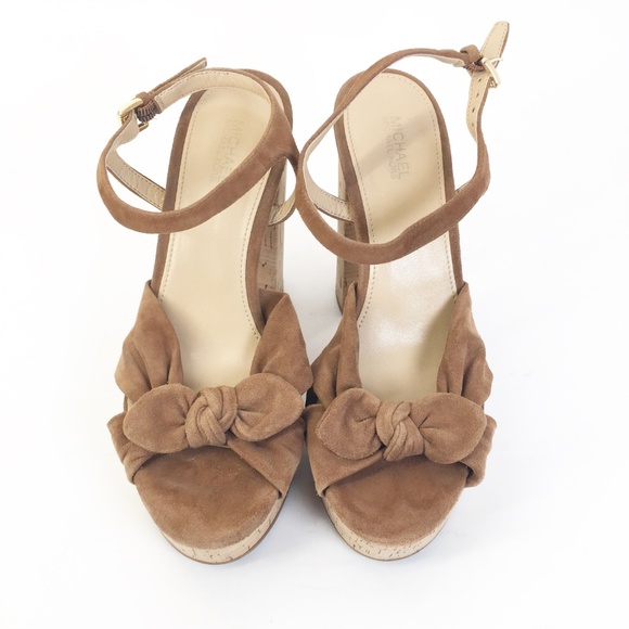 MICHAEL KORS Brown Suede Pippa Sandal Size 7 - Picture 2 of 7